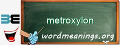 WordMeaning blackboard for metroxylon